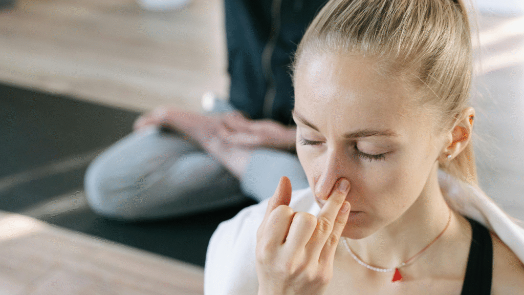 Breathing through both nostrils (Nadi Shodhana)