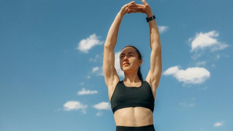 Women is doing kundalini yoga